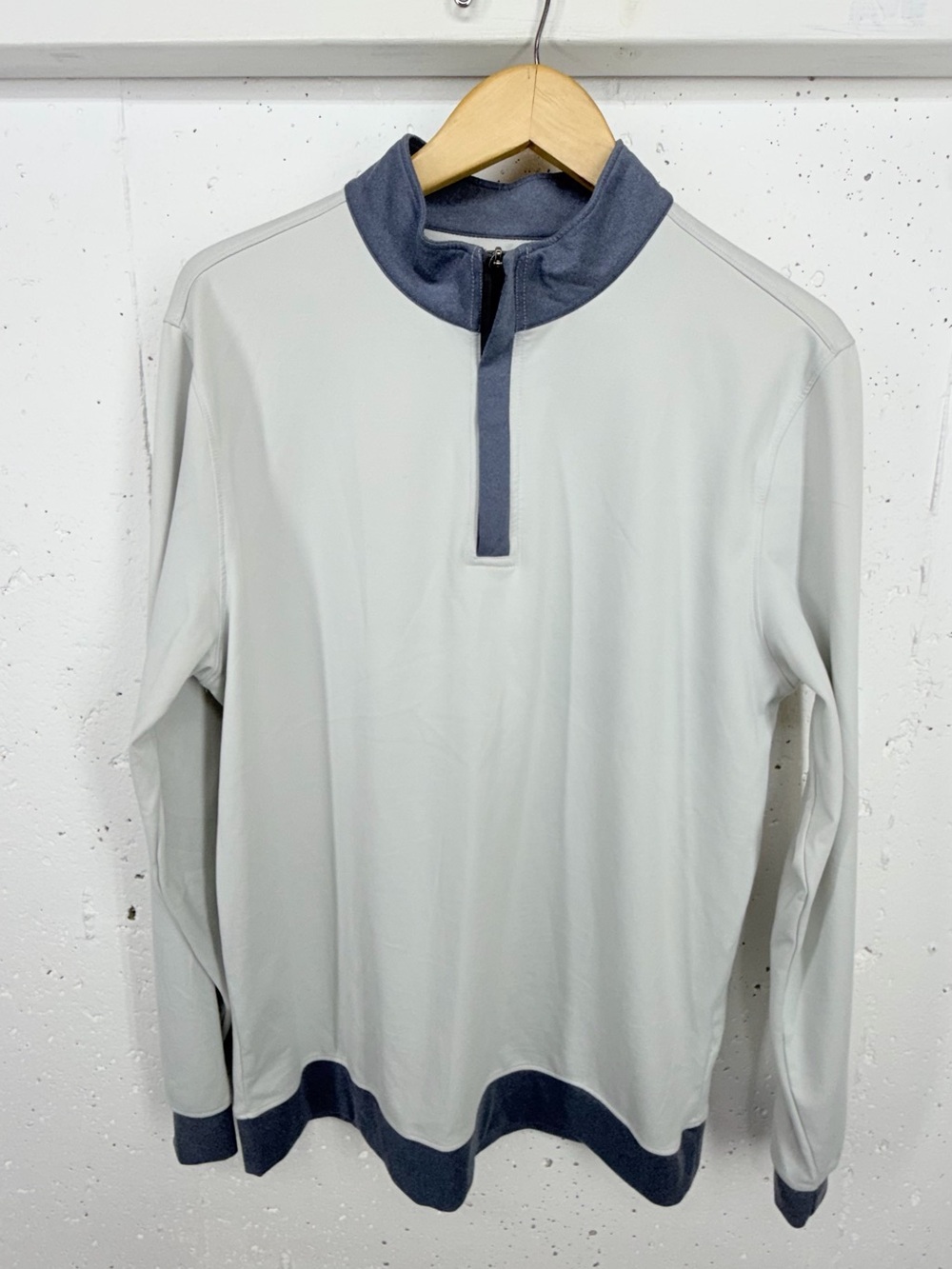 Swannies Golf Men's Size Large McKinnon Gray Quarter Zip pullover